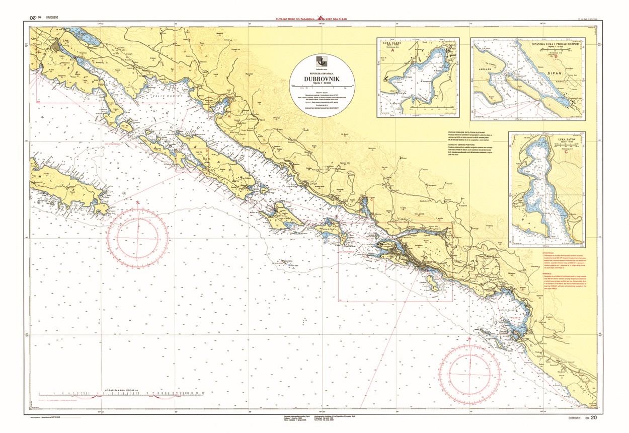 pomorska karta dubrovnik Pomorska Karta 50 20 Dubrovnik pomorska karta dubrovnik